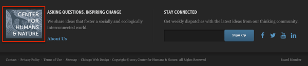 قرار دادن لوگو در فوتر سایت