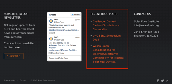 نمایش آخرین نوشته ها در پاورقی سایت