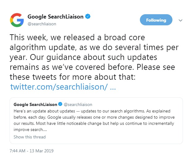 الگوریتم فلوریدا 2 گوگل