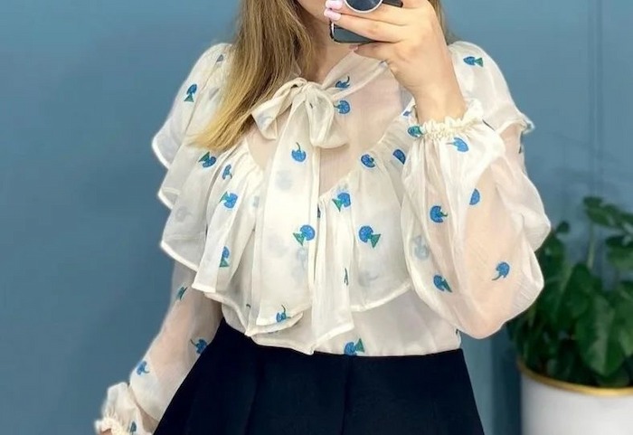 شومیز حریر شیشه ای