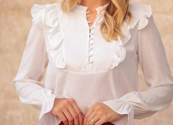 شومیز سفید ترک