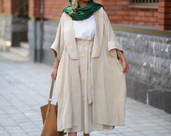 شومیز بلند دامن دار