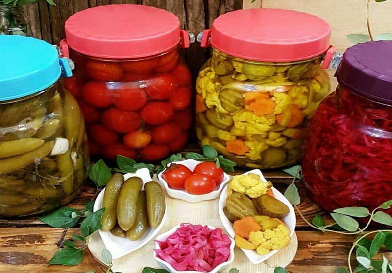 دبه شیشه ای ترشی