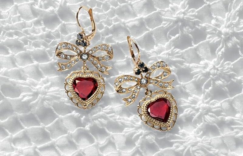 گوشواره طلا نگینی