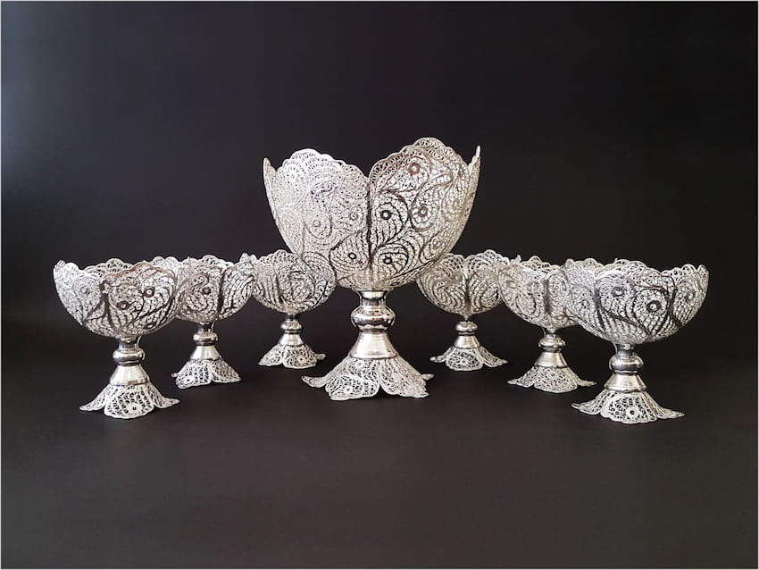 ظروف نقره تزیینی