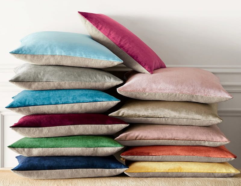 روبالشی مخمل طرحدار