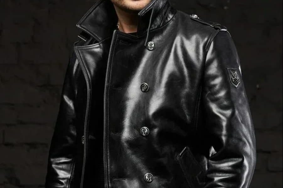 کت چرم مشکی