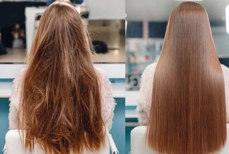 کراتین مو رنگ شده